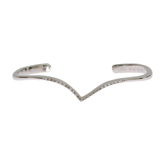 Nialaya Skyfall CZ 925 Silver Bangle Bracelet SIG19042