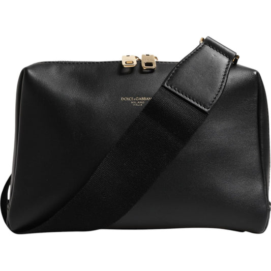 Dolce & Gabbana Black Mediterranean Leather Shoulder Crossbody Bag
