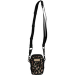 Dolce & Gabbana Multicolor Leopard Jacquard Logo Plaque Neck Strap Bag BAG4665