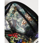 Dolce & Gabbana Multicolor Grape Print Clutch Logo Plaque Pouch Bag