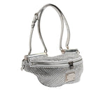 Dolce & Gabbana Silver Crystal-Embellished Belt Strap Bag