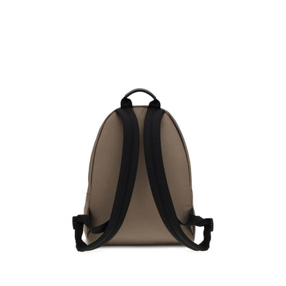 Rear view of Givenchy Brown Polyamide Backpack showcasing adjustable padded straps.