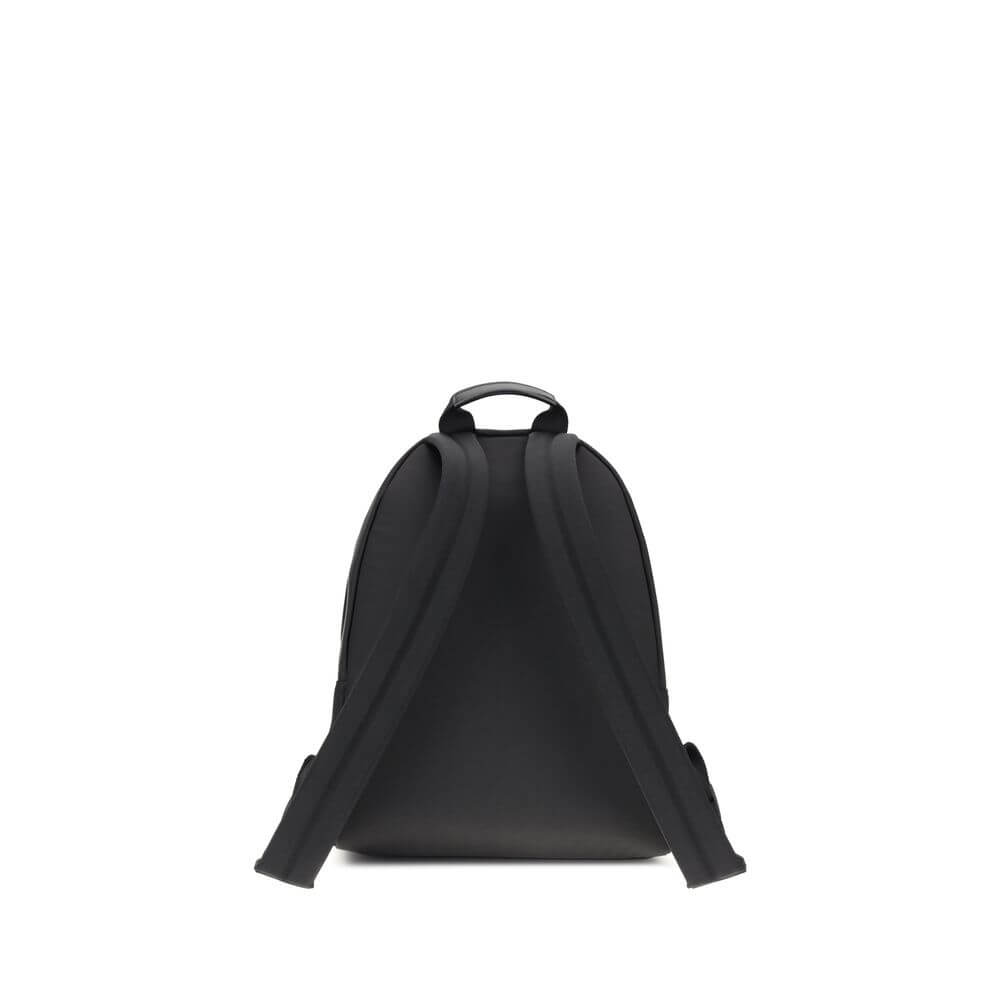 Back view of Givenchy Black Polyamide Backpack showing padded adjustable shoulder straps for comfort and style.
