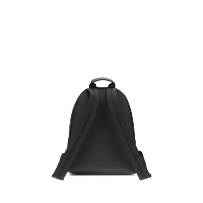 Back view of Givenchy Black Polyamide Backpack showing padded adjustable shoulder straps for comfort and style.