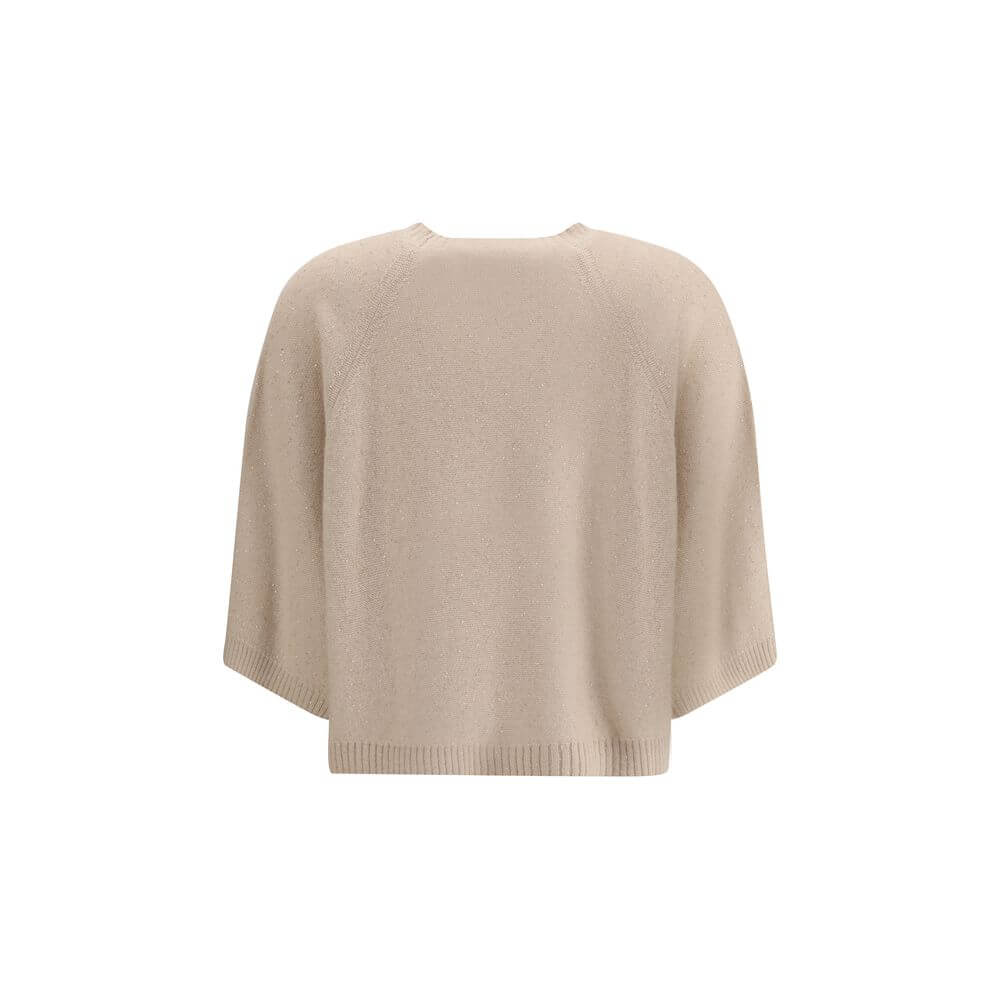 Fabiana Filippi Beige Fleece Wool Sweatshirt