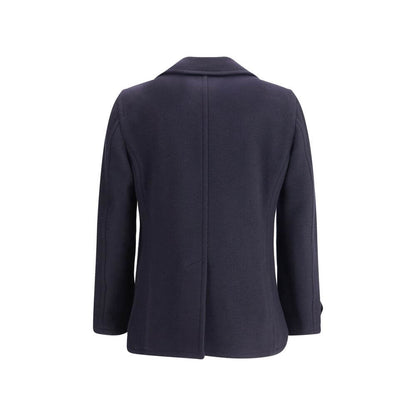 Tagliatore Blue Wool Coat