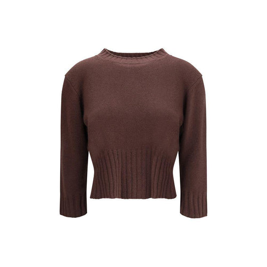 Loulou De Saison Cashmere Crop Sweater LO-MORALDSBROWN-L