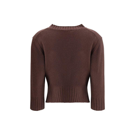 Loulou De Saison Cashmere Crop Sweater LO-MORALDSBROWN-L