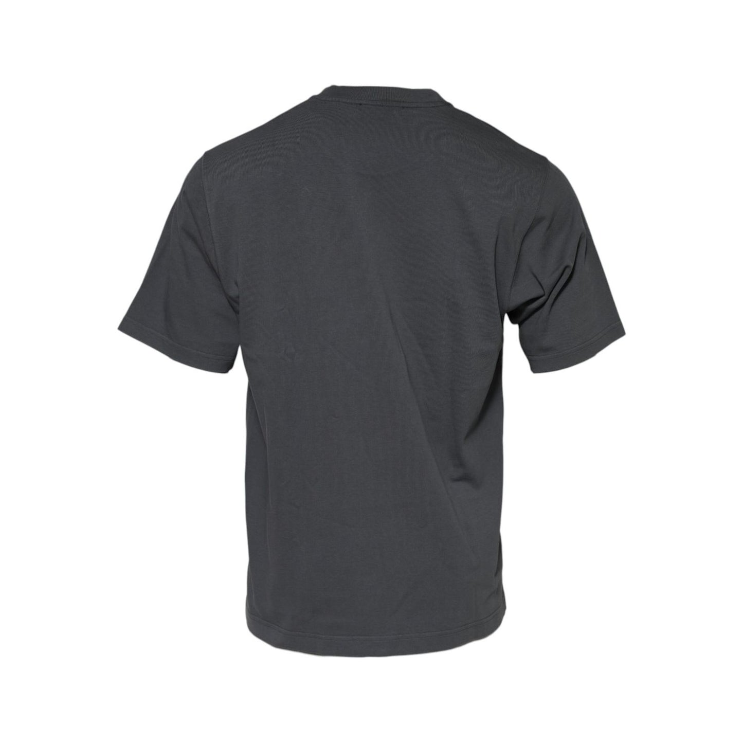 Dolce & Gabbana Gray Logo Graphic Cotton Crew Neck T-shirt