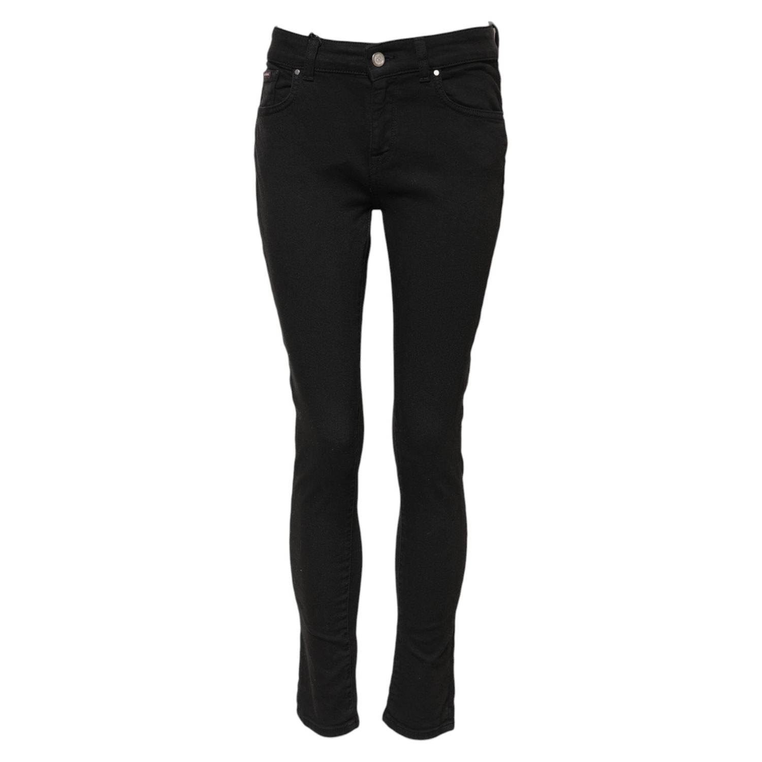Dolce & Gabbana Black Cotton Skinny Mid Waist Denim Jeans