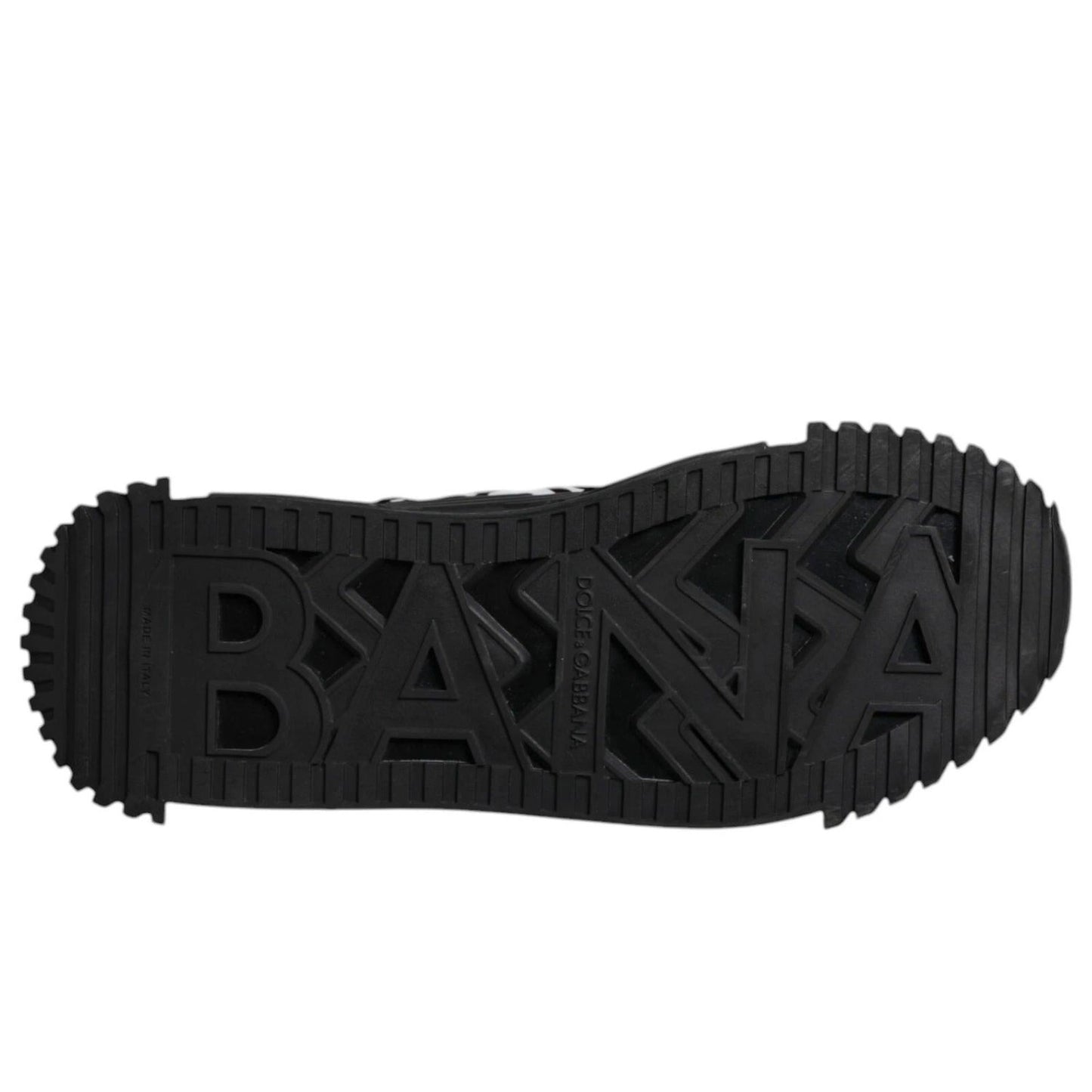 Dolce & Gabbana Black Logo Lace Up Low Top NS1 Sneakers