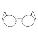 Andy Wolf Gray Unisex Glasses Frame in metal, full-rim style, round shape, includes branded case.