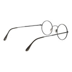 Andy Wolf Gray Unisex Glasses Frame in metal, full-rim round style, size 45-21-145 with demo lenses.