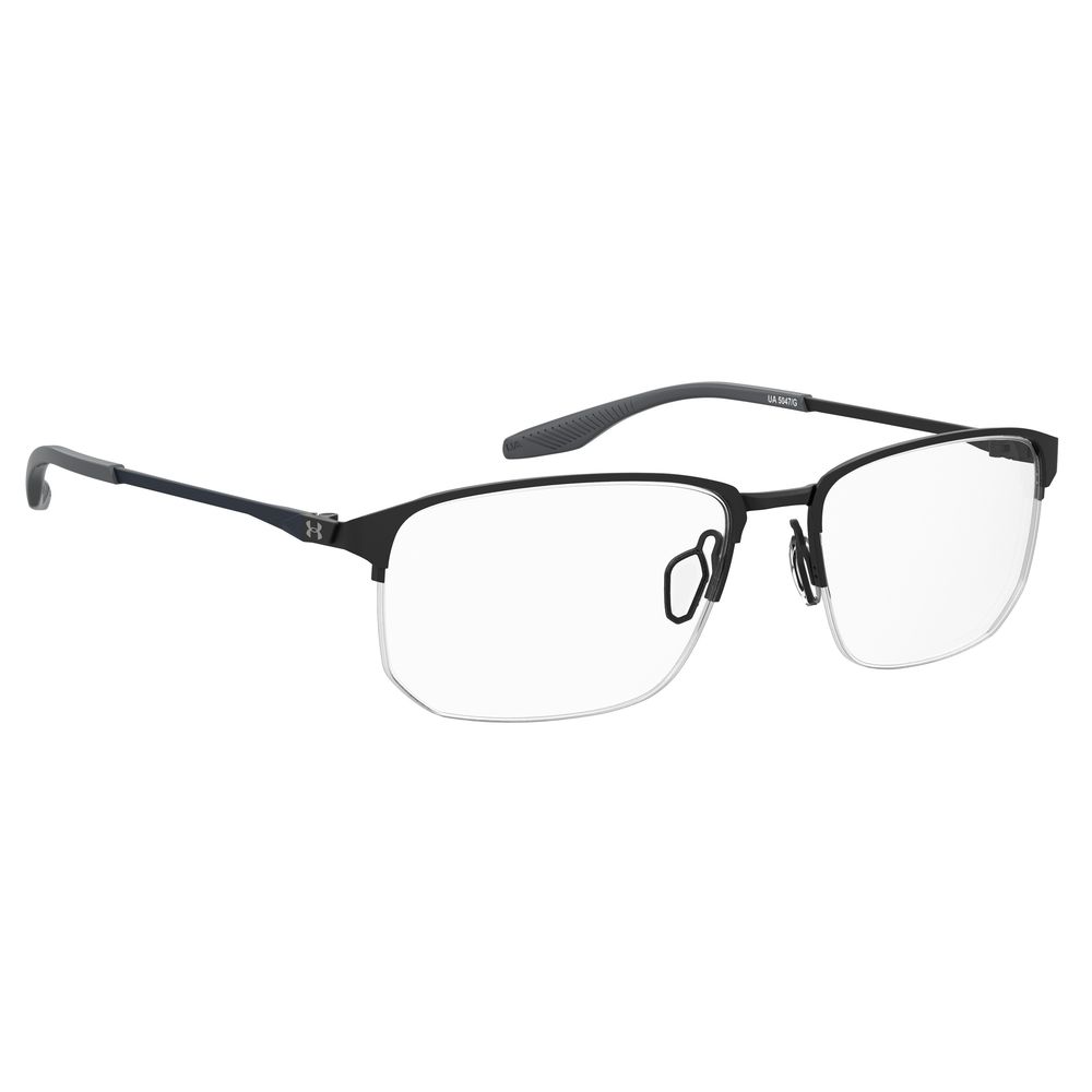 Under Armour Black Metal Frames eyeglasses UA5047G003F41 with 54/17/140 mm dimensions, metal material, and black color.