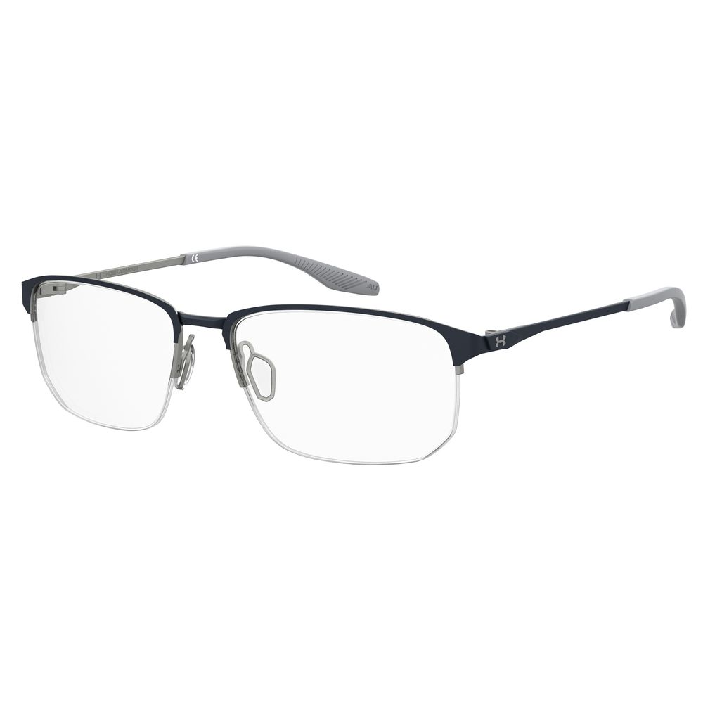 Under Armour Blue Metal Frames eyeglasses with 56/17/140 mm dimensions, featuring a sleek blue metal design for men.