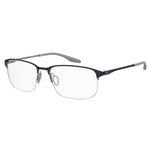 Under Armour Blue Metal Frames eyeglasses with 56/17/140 mm dimensions, featuring a sleek blue metal design for men.