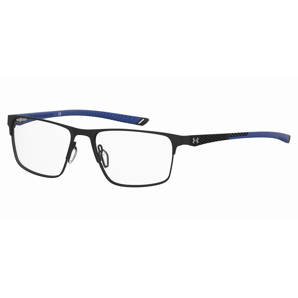 Under Armour Black Metal Frames, durable men's glasses in black metal with lens/bridge/temple dimensions of 56/17/145 mm.