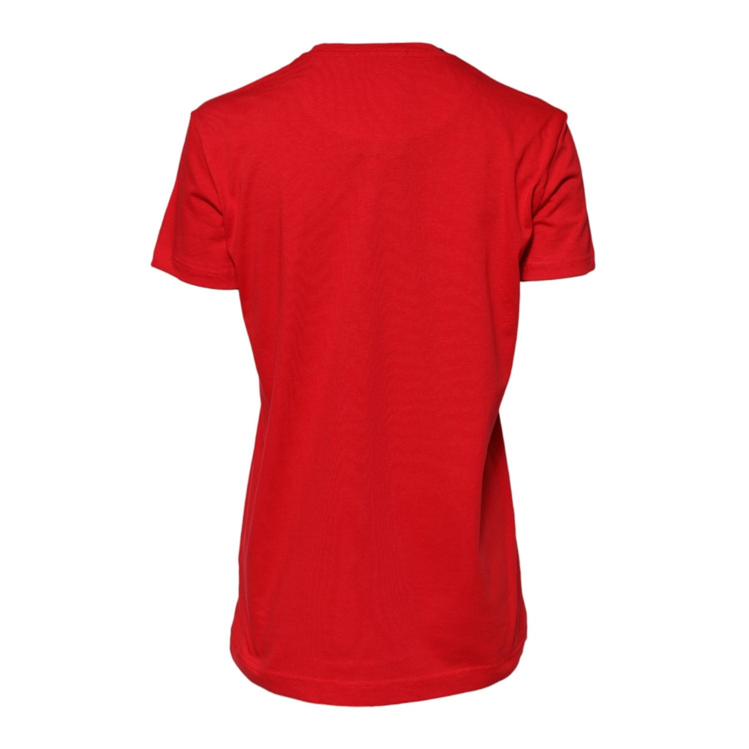 Dolce & Gabbana Red Crew Neck Short Sleeves Tee T-shirt