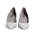 Dolce & Gabbana Light Gray Leather Kitten Heels Pumps Shoes