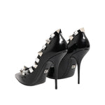 Dolce & Gabbana Black Crystals Studs Stiletto Pumps Shoes