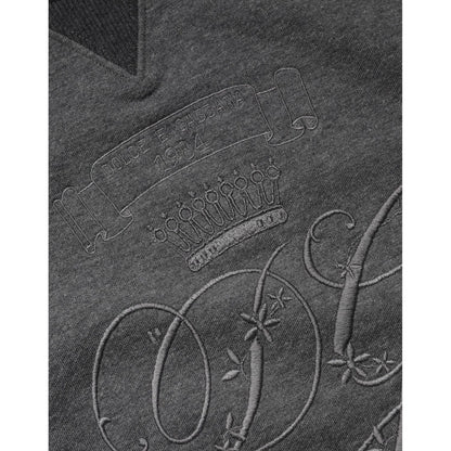 Dolce & Gabbana Gray DG Logo Embroidered Pullover Sweater