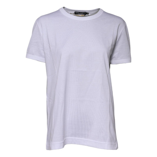 Dolce & Gabbana White Cotton Goodluck 2022 Crew Neck T-shirt TSH90680-42