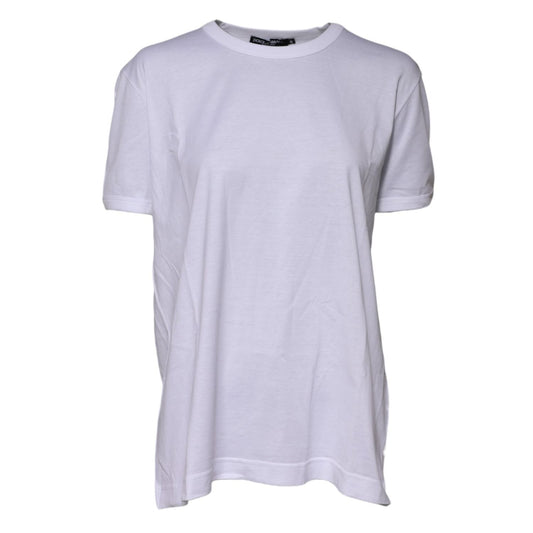 Dolce & Gabbana White Cotton Goodluck 2022 Crew Neck T-shirt TSH90681-46