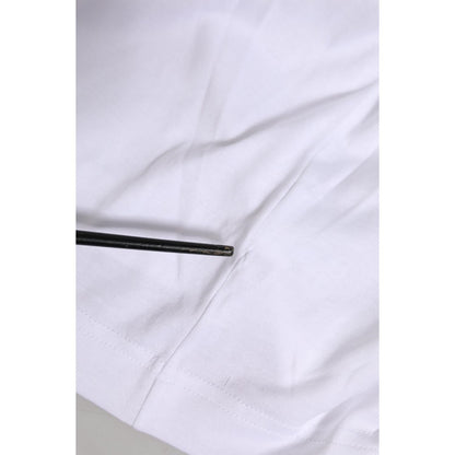 Dolce & Gabbana White Short Sleeves DG Logo Print Top T-shirt