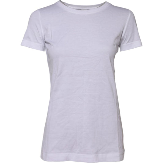 Dolce & Gabbana White Short Sleeves Crew Neck Top T-shirt