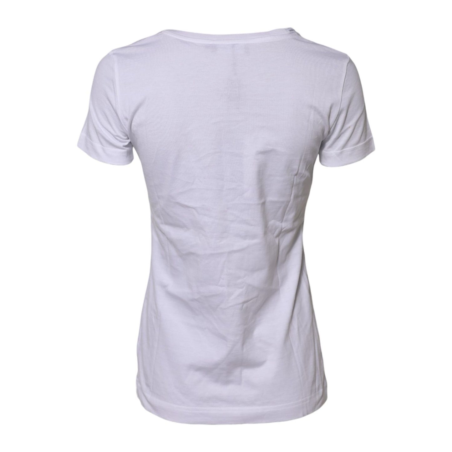 Dolce & Gabbana White Short Sleeves Crew Neck Top T-shirt