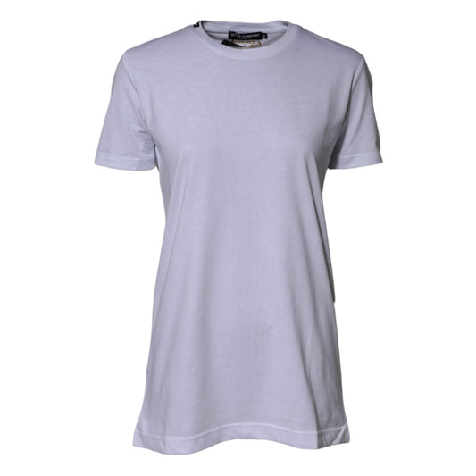 Dolce & Gabbana White Cotton Goodluck 2023 Crew Neck T-shirt TSH90684-44