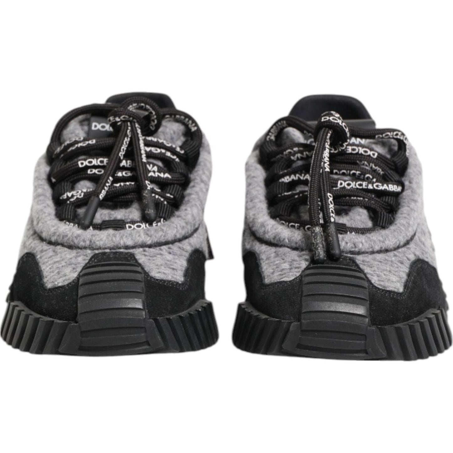 Dolce & Gabbana Black Gray NS1 Low Top Sneakers Shoes LA12829-35