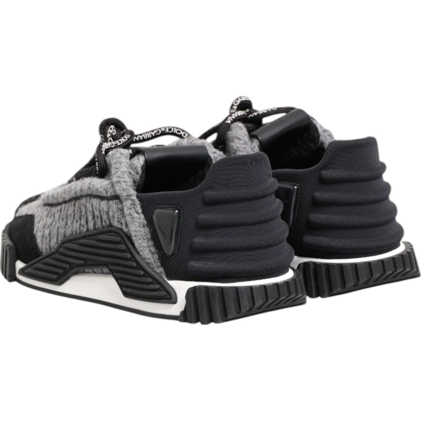 Dolce & Gabbana Black Gray NS1 Low Top Sneakers Shoes LA12829-35