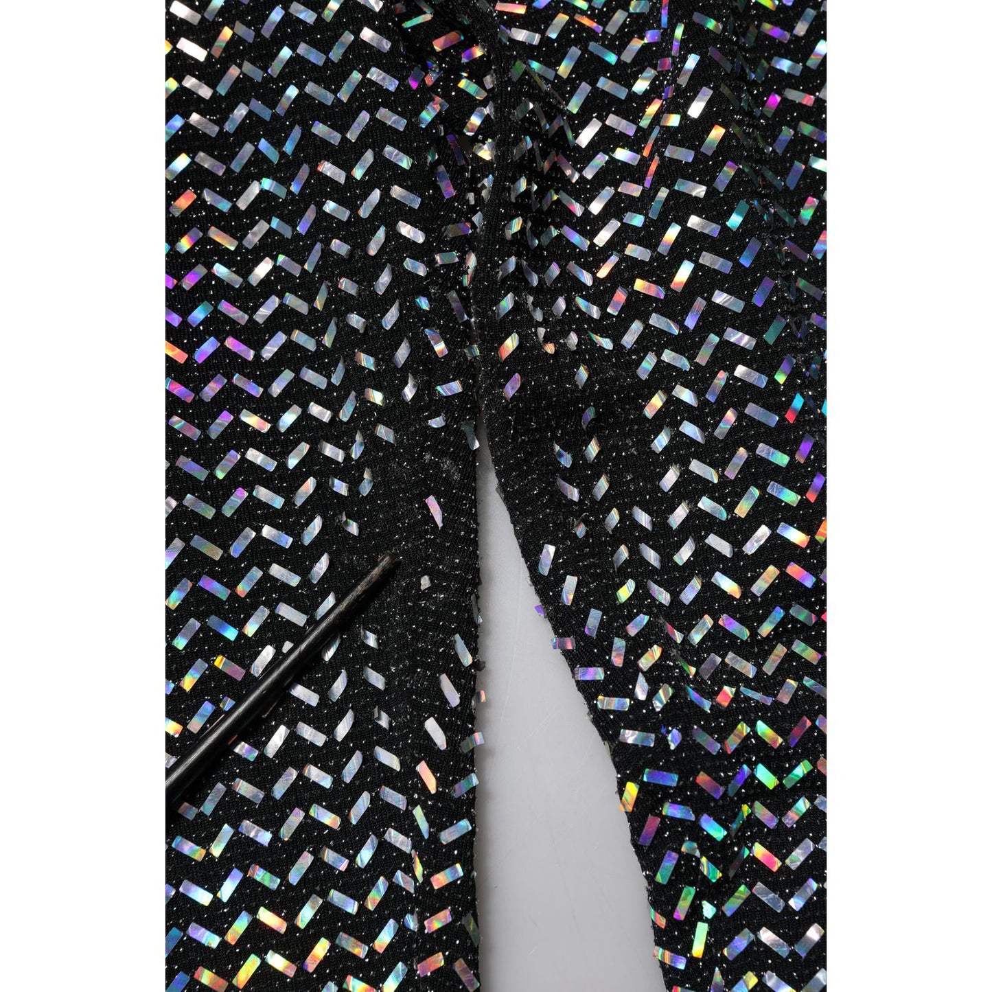 Dolce & Gabbana Multicolor Sequined Leggings Trouser Pants