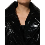 Dolce & Gabbana Black Polyester Quilted Puffer Coat Jacket