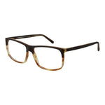 Andy Wolf Brown Unisex Glasses Frame with acetate full-rim in brown, rectangle style, size 57-14-145, includes branded case.