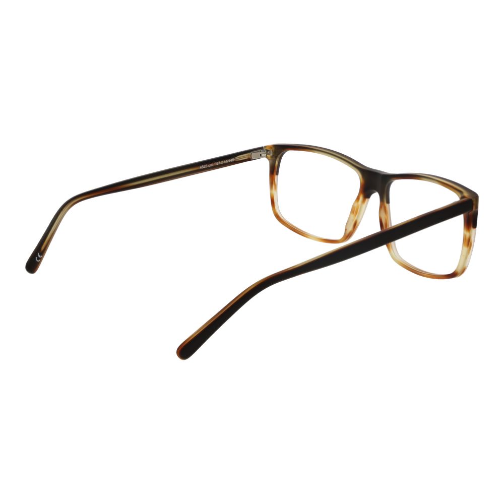 Andy Wolf Brown Unisex Glasses Frame, full-rim acetate in brown, size 57-14-145, rectangle style, includes branded case.