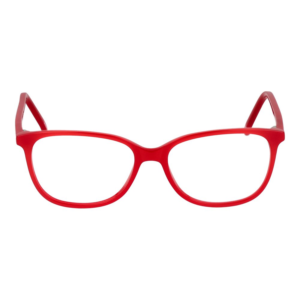 Andy Wolf Red Unisex Glasses Frame in vibrant red acetate with full-rim design, ideal for all genders.