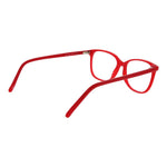 Andy Wolf Red Unisex Glasses Frame, full-rim acetate, square shape. Model number 52-15-140 with demo lenses and branded case included.