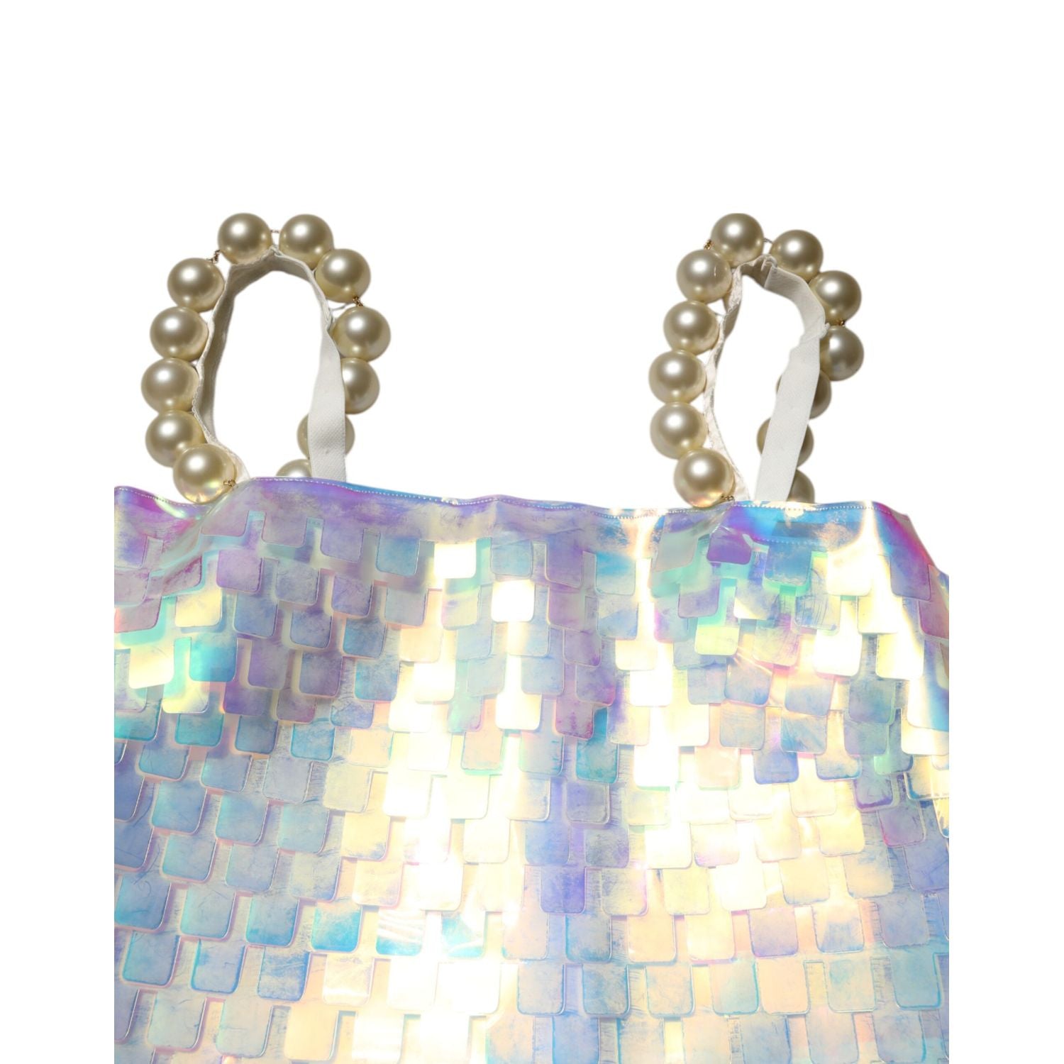 Dolce & Gabbana Multicolor Sequin Holographic Mini  Dress