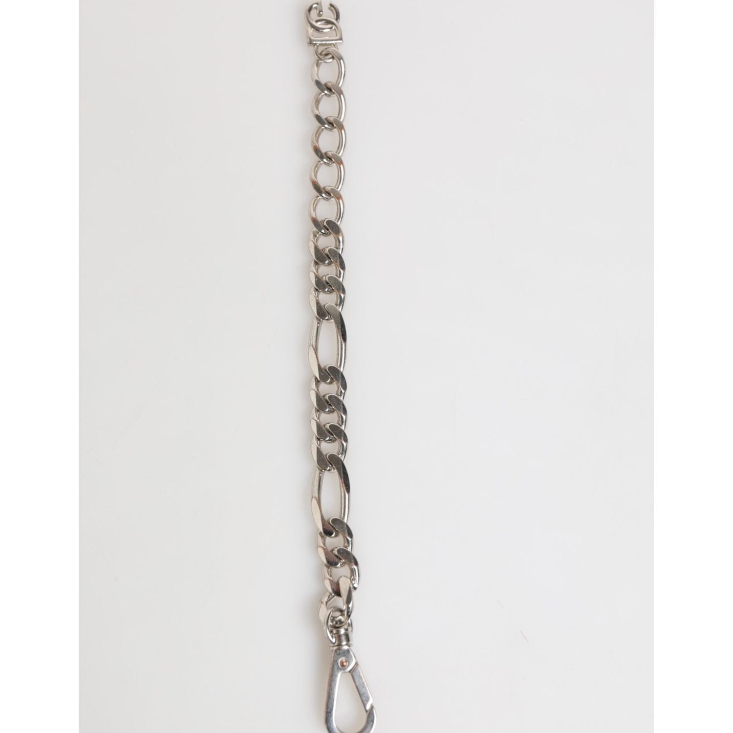 Dolce & Gabbana Silver Tone Brass Chain Lobster Clasp DG Logo Bracelet