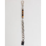 Dolce & Gabbana Silver Chain Brass Beaded Lobster Clasp Logo Men Bracelet