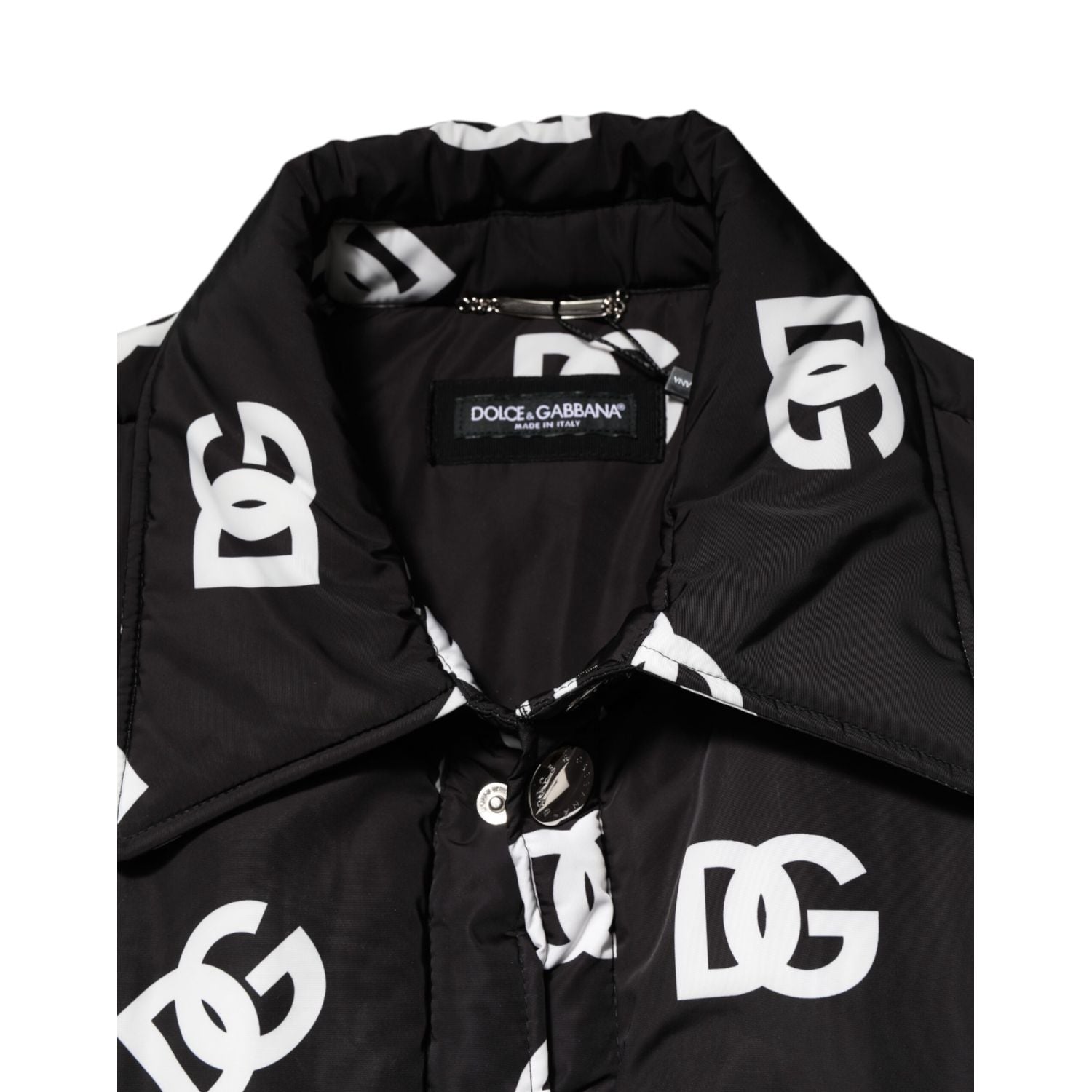 Dolce & Gabbana Black DG Monogram Nylon Windbreaker Jacket