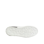 Dolce & Gabbana White Black Leather Portofino Sneaker Shoes