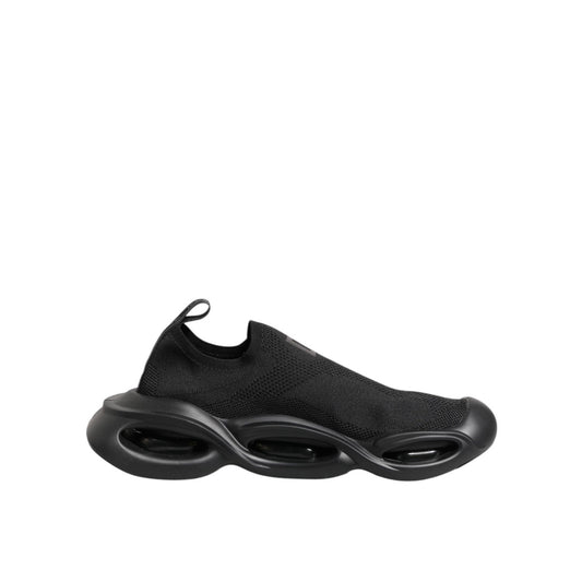 Dolce & Gabbana Black Slip On Wave Low Top Men Sneaker Shoes