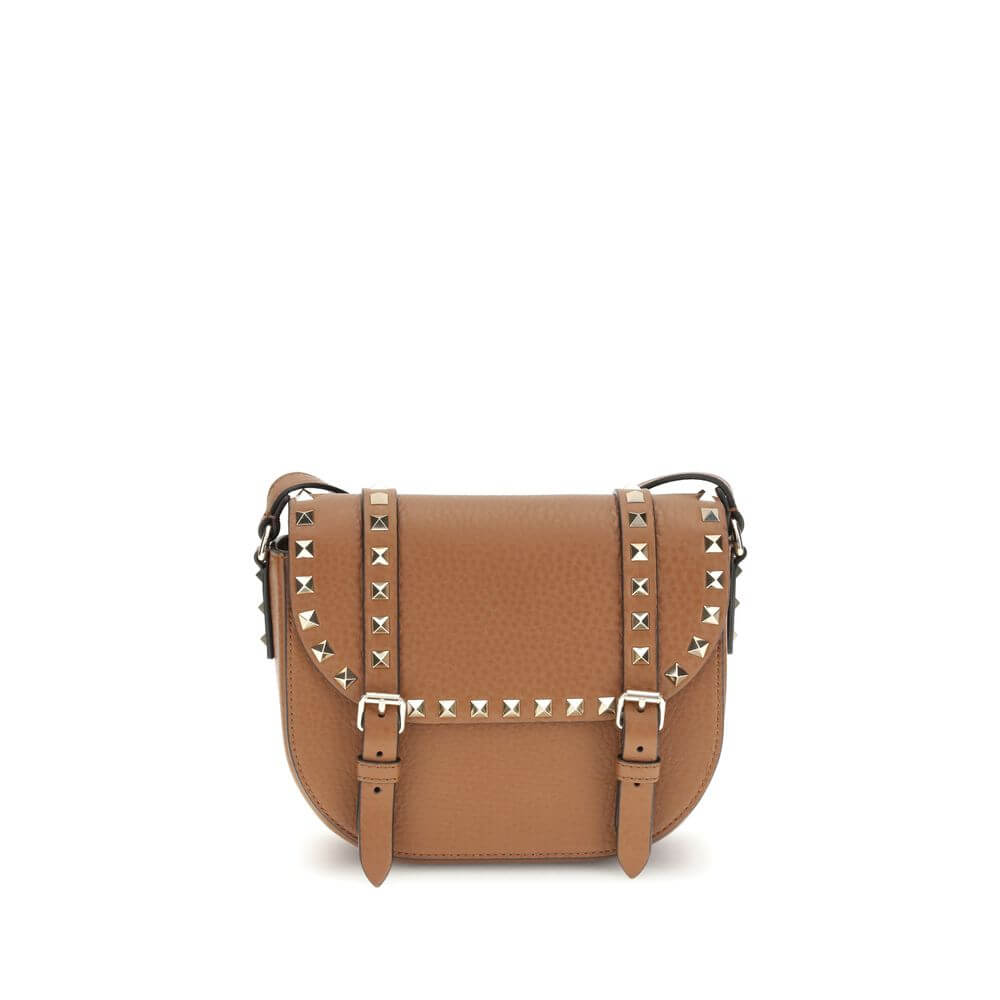 Valentino Garavani Beige Calf Leather Bos Taurus Shoulder Bag
