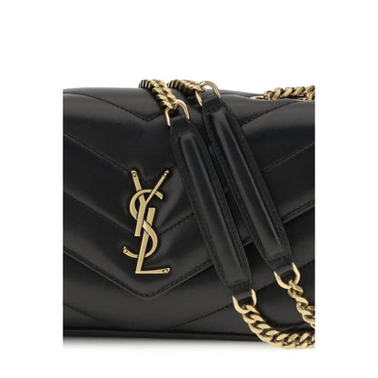 Saint Laurent Black Lamb Ovis Aries Aries Shoulder Bag