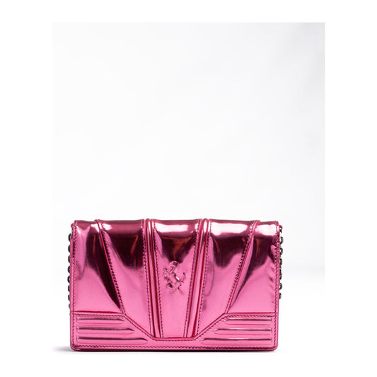 Ferrari Metal Pink GT patent leather bag with chain