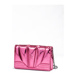 Ferrari Metal Pink GT patent leather bag with chain