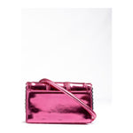 Ferrari Metal Pink GT patent leather bag with chain